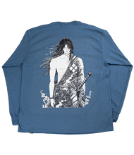 Load image into Gallery viewer, Benevolence Broken - Indigo Long-Sleeve Shirt