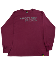 Load image into Gallery viewer, Benevolence Broken - Maroon Long-Sleeve Shirt