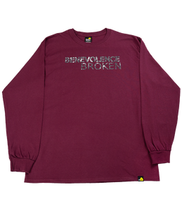 Benevolence Broken - Maroon Long-Sleeve Shirt