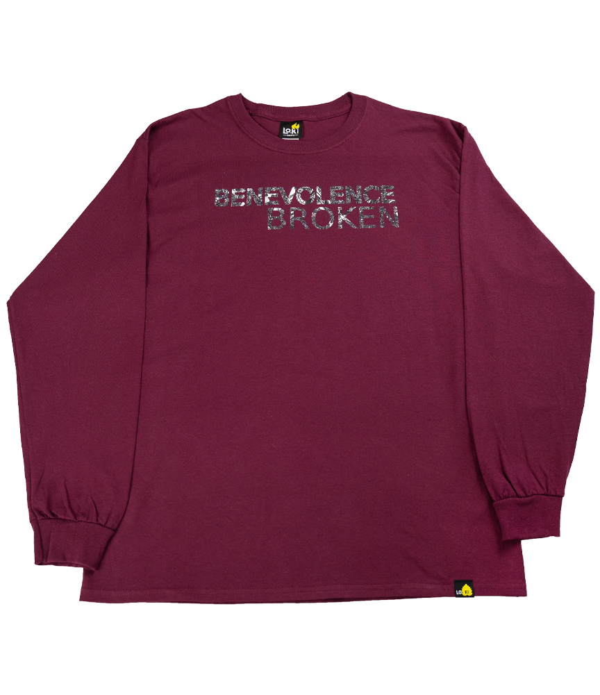 Benevolence Broken - Maroon Long-Sleeve Shirt