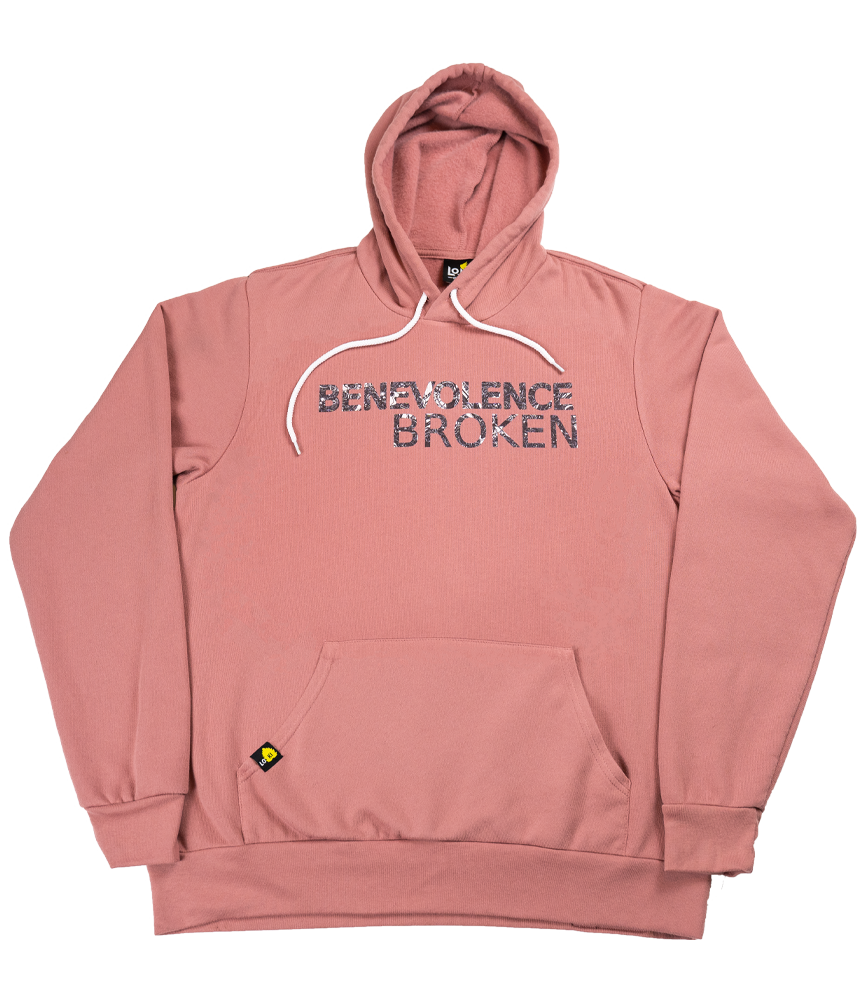 Benevolence Broken - Washed-Clay Fleece Hoodie