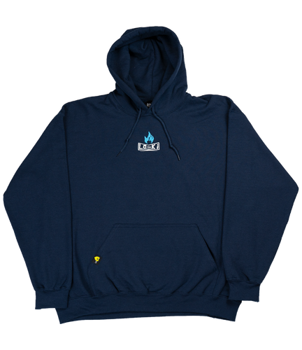 BOX LOGO - Navy/Teal - Embroidered Hoodie