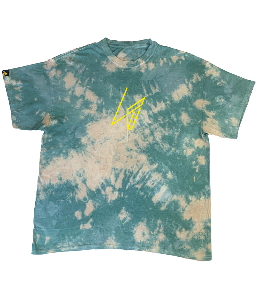 LIMITED - Jagged Logo - Jade-Green Bleach Dye