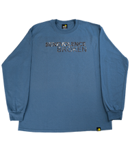 Load image into Gallery viewer, Benevolence Broken - Indigo Long-Sleeve Shirt