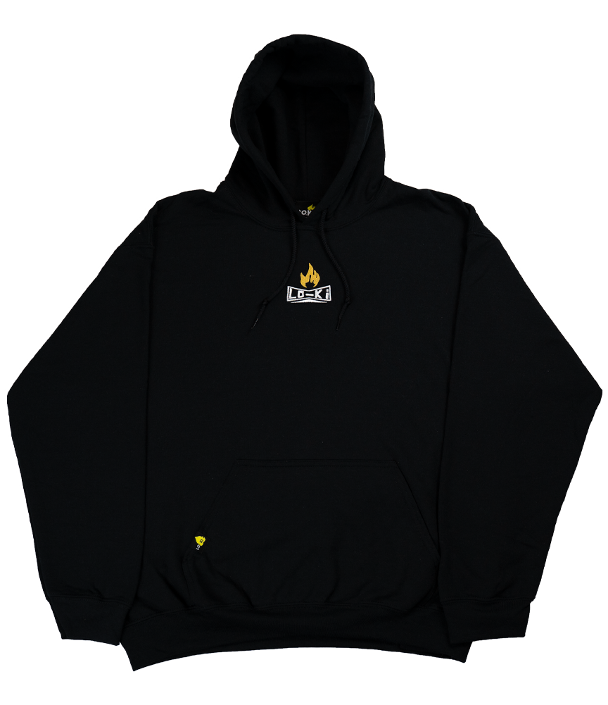 BOX LOGO - Black/Gold  - Embroidered Hoodie