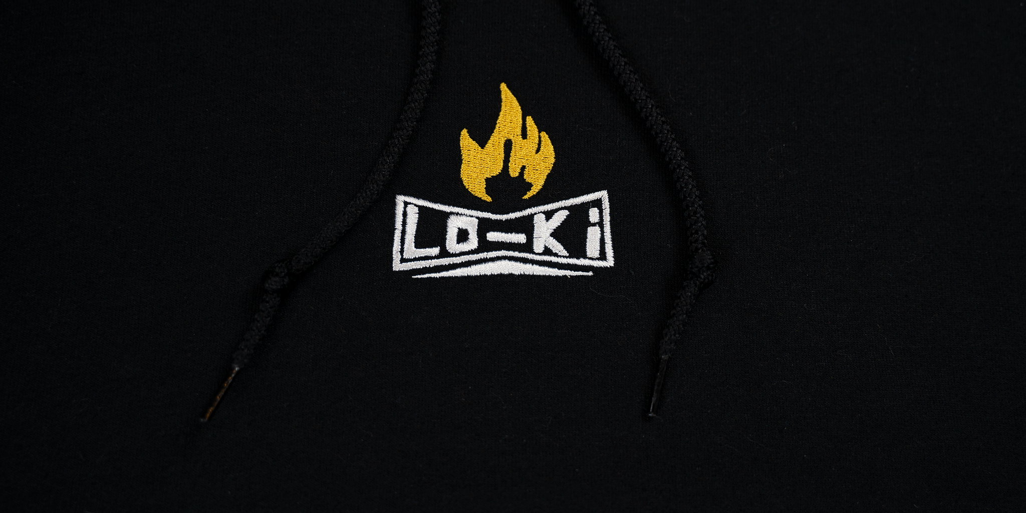 BOX LOGO - Black/Gold - Embroidered Hoodie