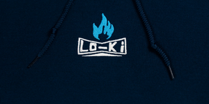 BOX LOGO - Navy/Teal - Embroidered Hoodie