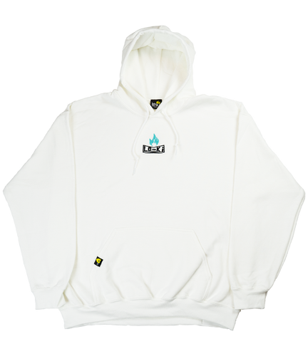 BOX LOGO - White/Turquoise - Embroidered Hoodie