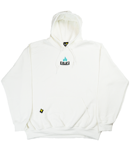 BOX LOGO - White/Turquoise - Embroidered Hoodie